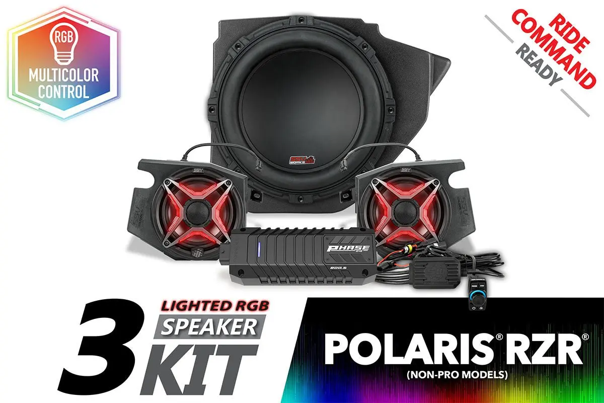 2014-2023 Polaris Rzr V-Spec 3-Speaker Plug-&-Play Kit For Ride Command 1
