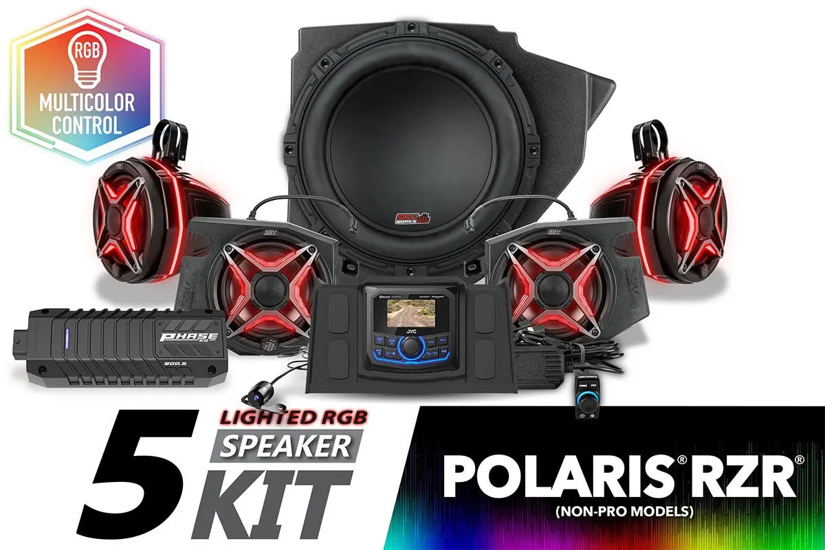 2014-2023 Polaris Rzr V-Spec 5-Speaker Plug-&-Play Kit With Jvc 1
