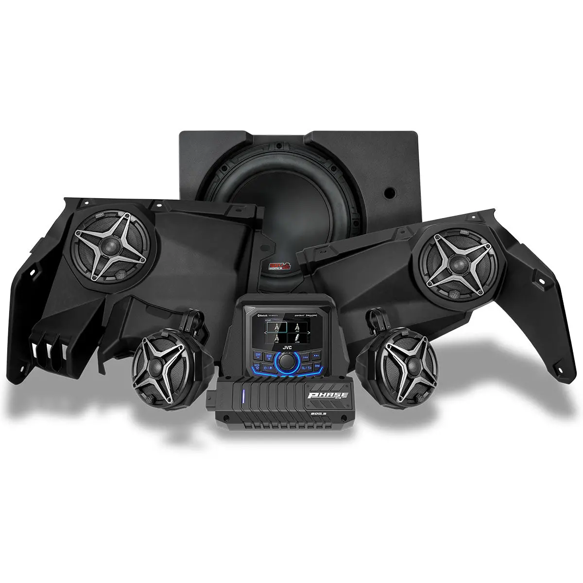 2017-2025 Can-Am® X3, Phase-4 A-Spec 5-Speaker 800Watt System W/Jvc 1