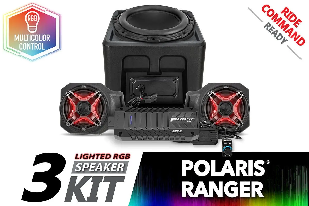 2018-2024 Polaris Ranger Xp1000 V-Spec 3-Speaker Audio System For Ride Command 1
