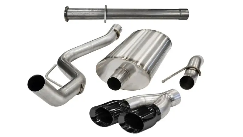Corsa 11-14 Ford F-150 Raptor 6.2L V8 145In Wheelbase Black Xtreme Cat-Back Exhaust 1