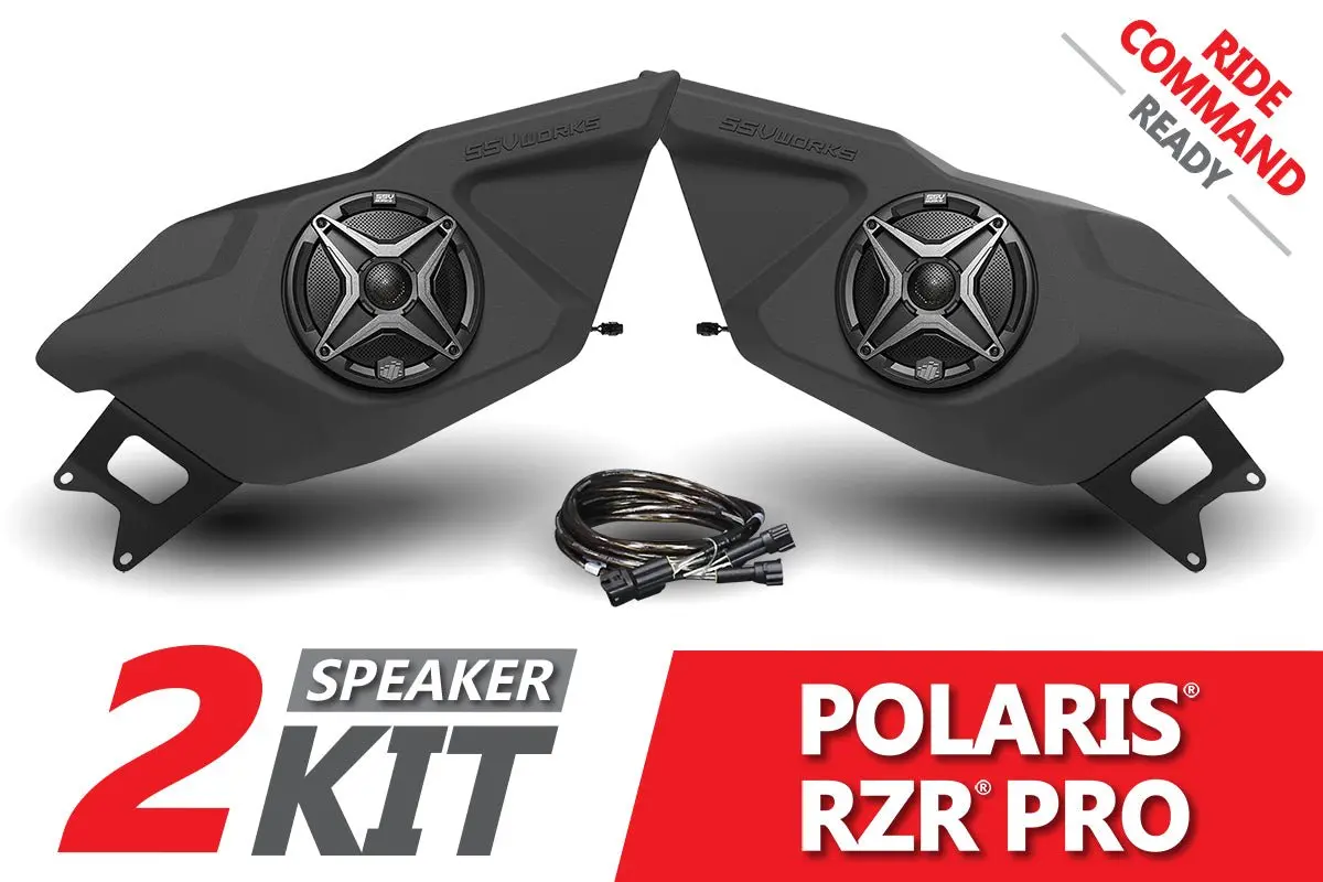 2020-2022 Polaris Rzr Pro Front-Door Speaker-Pods For Ride Command 1