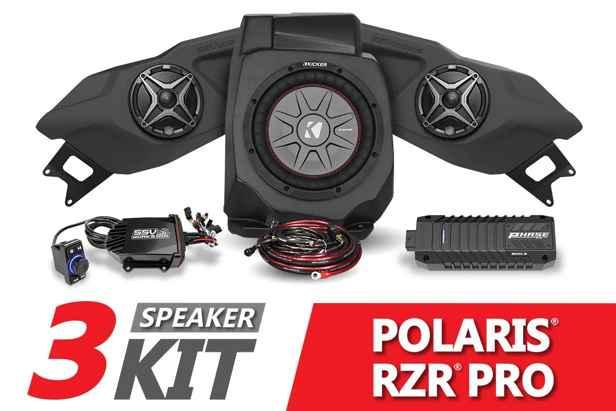 2020-2022 Polaris Rzr Pro Ssv 3-Speaker Plug-&-Play System 1