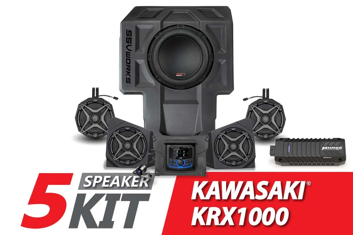 2020-2024 Kawasaki Krx1000 2-Seater 5-Speaker Ssv Audio-Kit W/Jvc 1