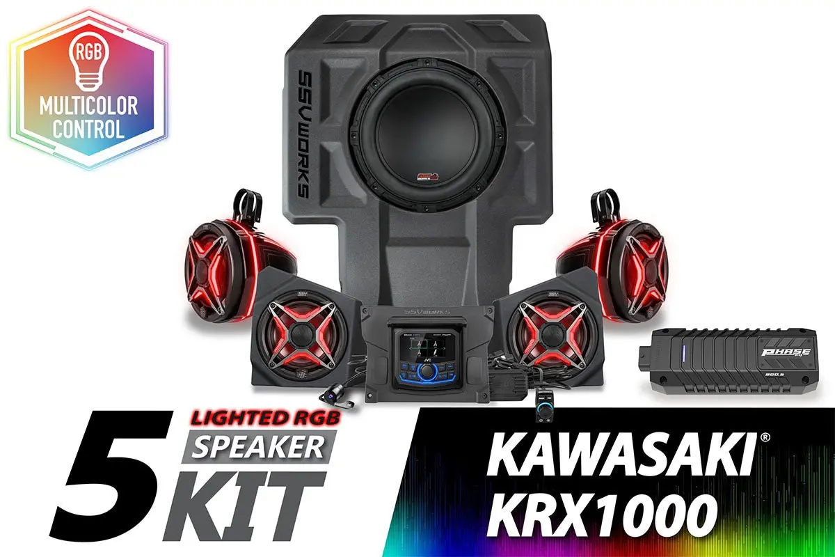 2020-2024 Kawasaki Krx1000 2-Seater V-Spec 5-Speaker Audio-Kit W/Jvc 1