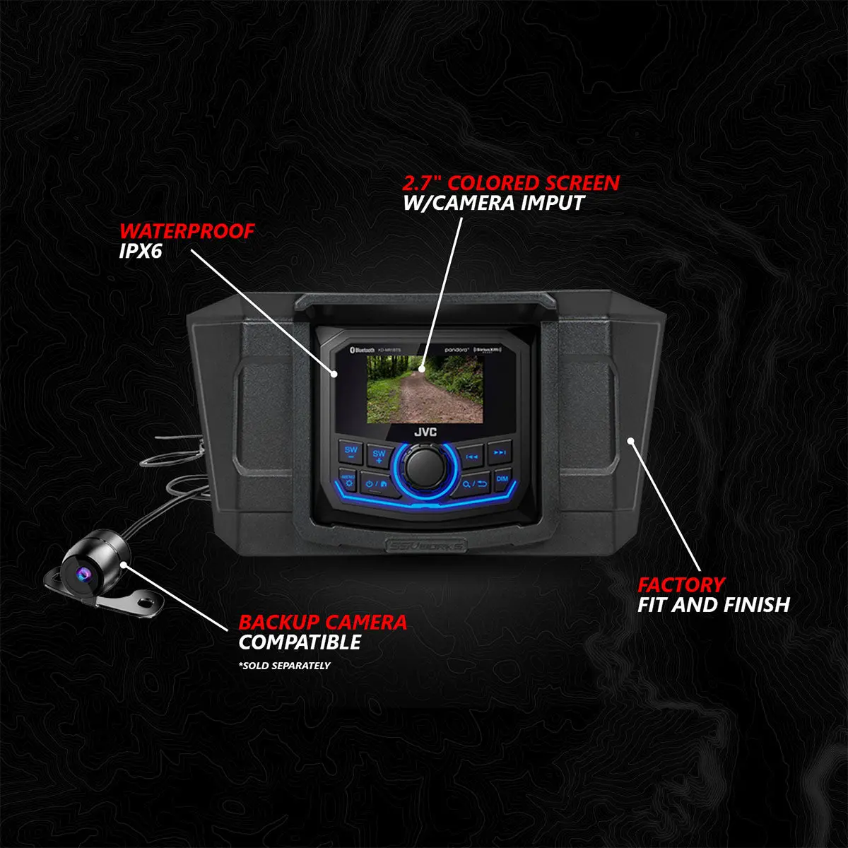 2020-2024 Polaris® Rzr Pro Series Phase-4 V-Spec 5-Speaker 800Watt System W/Jvc 2