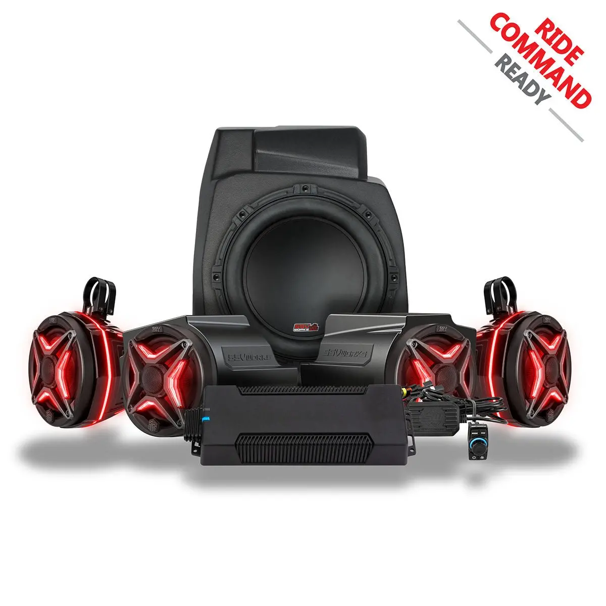 2020-2024 Polaris® Rzr Pro Series Phase-5 V-Spec 6-Speaker 1400Watt System For Ride Command 1