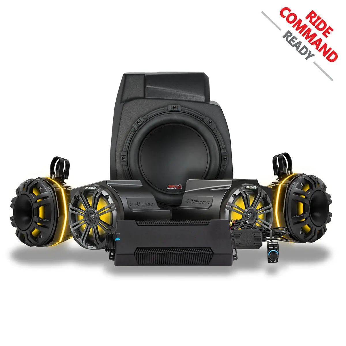 2020-2024 Polaris® Rzr Pro Series Phase-6 K-Spec 6-Speaker 1400Watt System For Ride Command 1