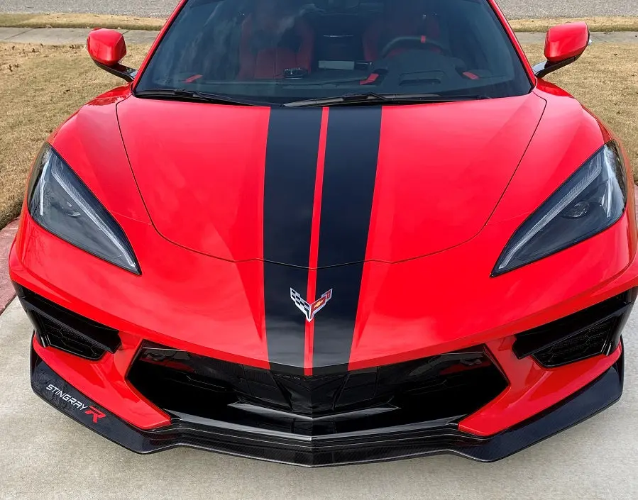 American Hydrocarbon -- Chevrolet Corvette C8 -- 1Vm Aeromax Front Lip Splitter W/ Stingray 'R' 1