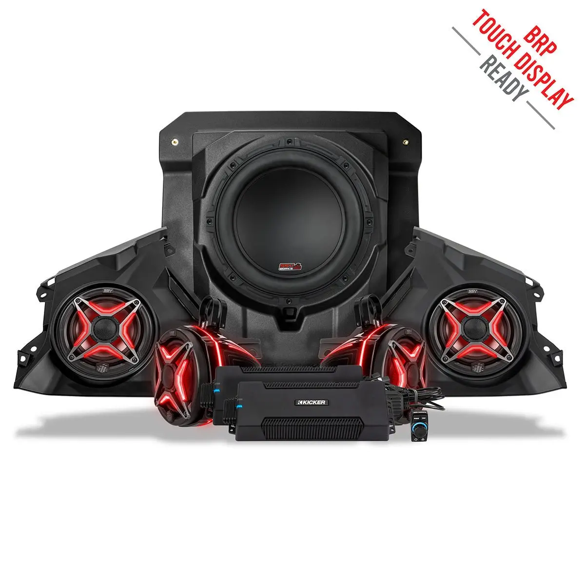 2024-2025 Can-Am® Maverick R, Phase-4 V-Spec 1650Watt 5-Speaker System 1