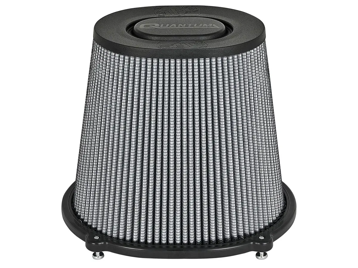 Afe: Quantum Intake Air Filter W/Pro Dry S Media 	 5"F X (10" X 8.75")B (Qtm) X (6.75" X 5.5")T X 8"H In. 1