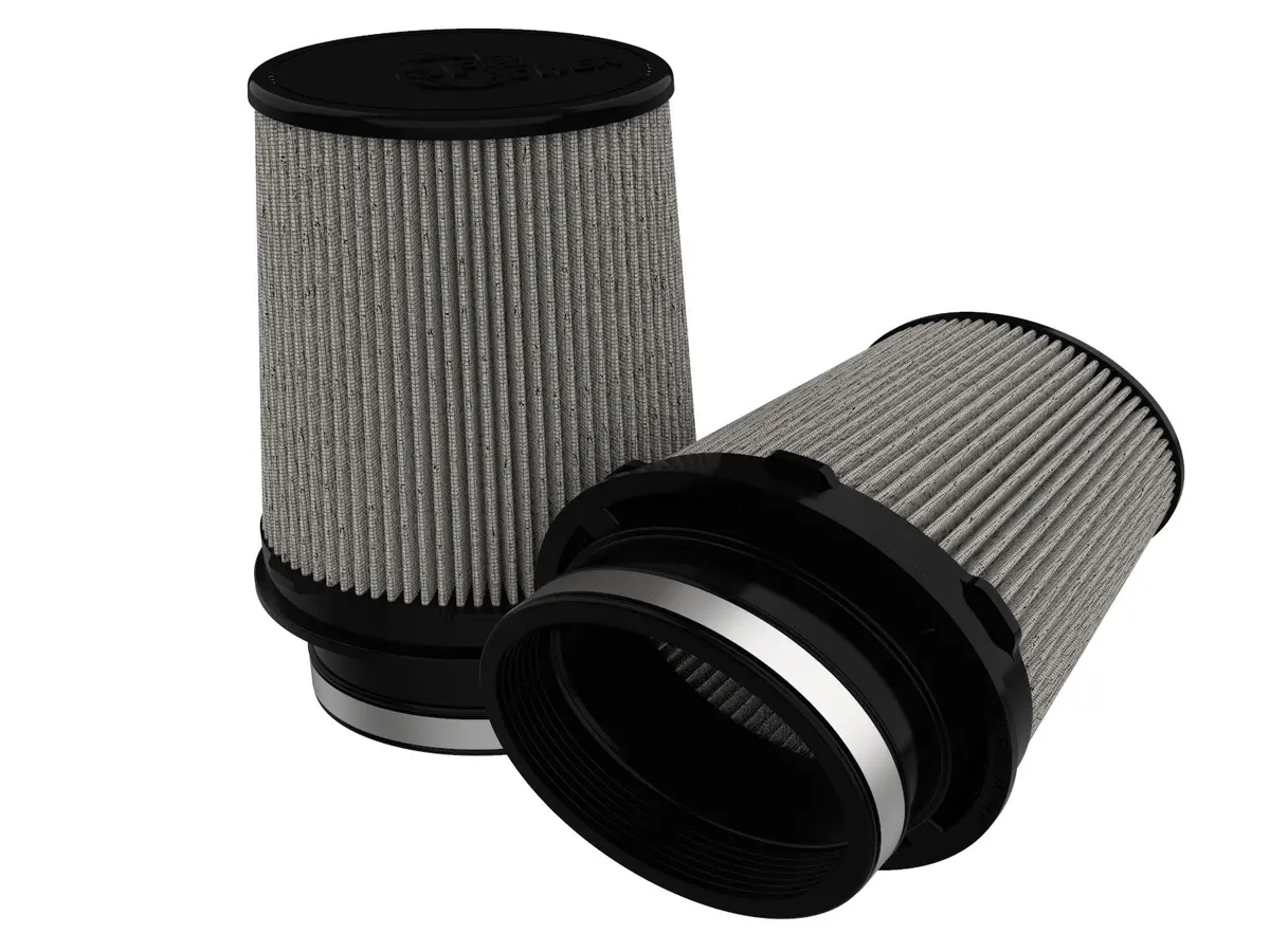 Afe: Magnum Flow Pro Dry S Air Filters (Pair) (4.5X3.1)F X (6X5)B X (5X3.7)T X 7H In. (1 Pr) 1