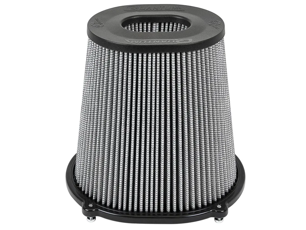 Afe: Quantum Intake Replacement Air Filter W/ Pro Dry S Media 5"F X (10" X 8.75")B (Qtm) X (6.75" X 5.5")T (Inv) X 9"H In. 1