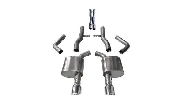 Corsa Performance 2017-2019 Dodge Charger, Chrysler 300, 5.7L V8, 2.75" Dual Rear Exit Catback Exhaust System W/ 4.5" Tips (21004) Xtreme Sound Level 1
