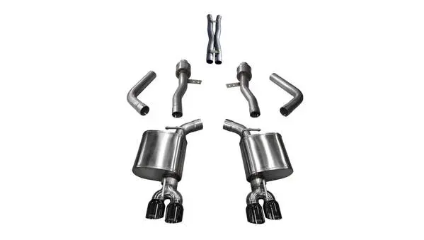 Corsa Performance 2017-2019 Dodge Challenger, 5.7L V8, 2.75" Dual Rear Exit Cat-Back Exhaust System With Twin 3.5" Tips (21005) Sport Sound Level 2