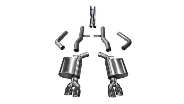Corsa Performance 2017-2019 Dodge Challenger R/T 5.7L V8 2.75" Dual Rear Exit Catback Exhaust System With Twin 3.5" Tips (21006) Xtreme Sound Level 1
