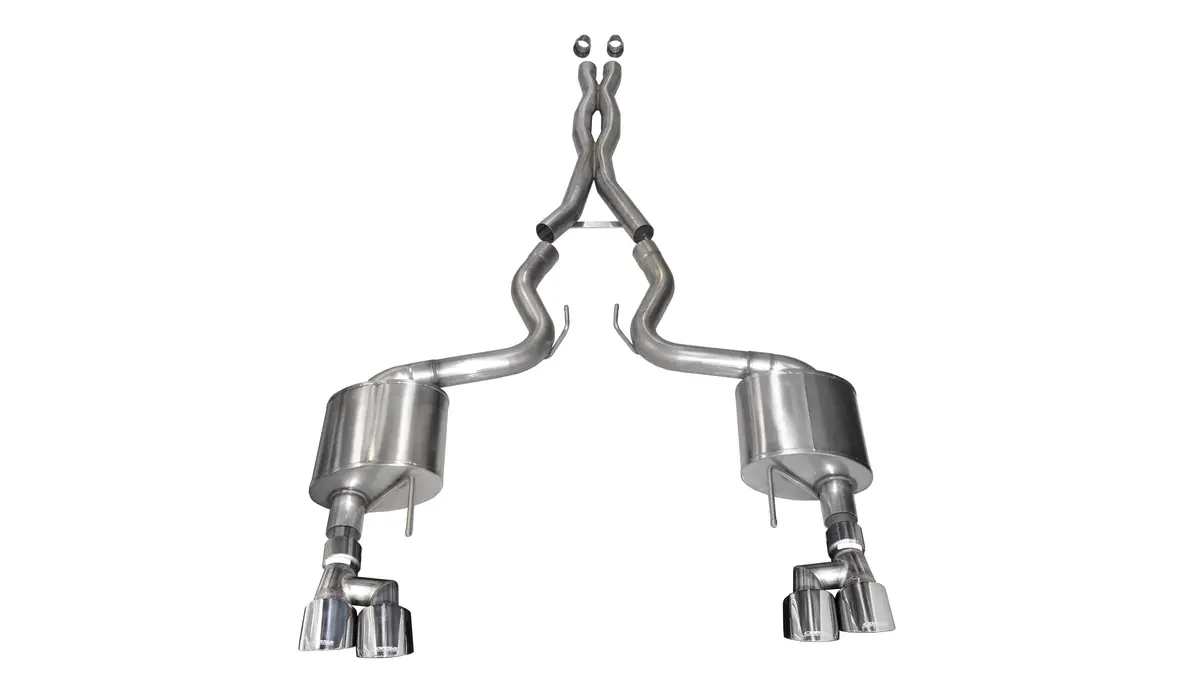 Corsa 2018-2020 Mustang Gt Coupe - Sport Sound Level 3" Cat-Back Twin 4" Tips 1