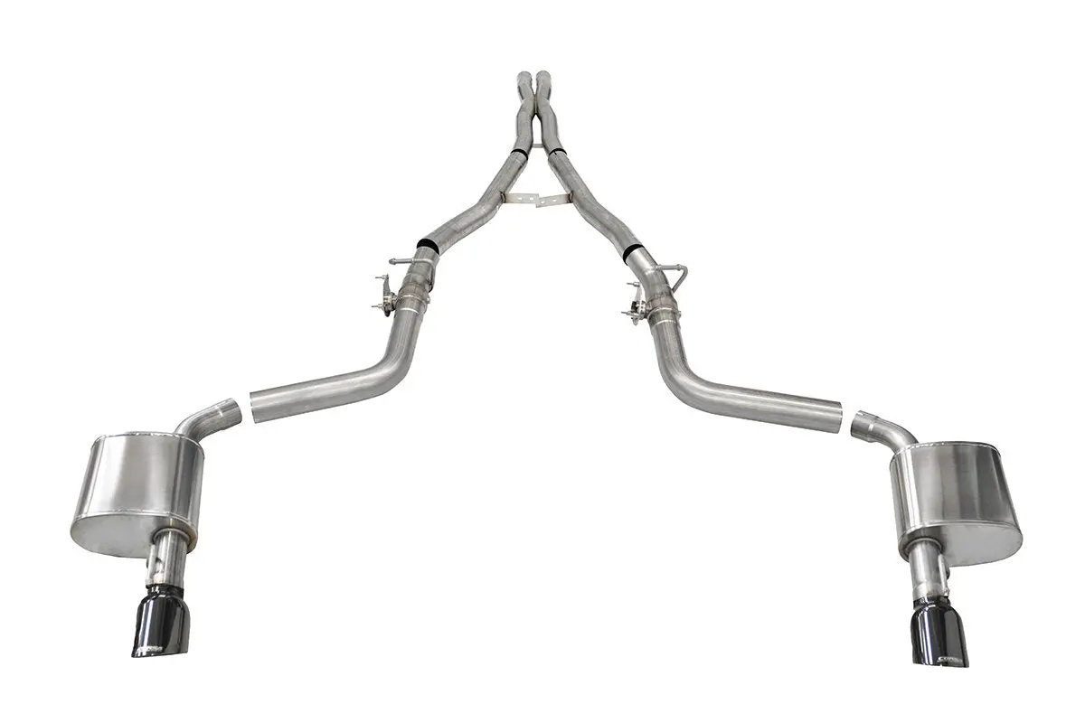 Corsa 2015-21 Dodge Charger 6.2L 6.4L -- Xtreme Sound Level 2.75" Valved Cat-Back Exhaust Single 4.5" Tips 2