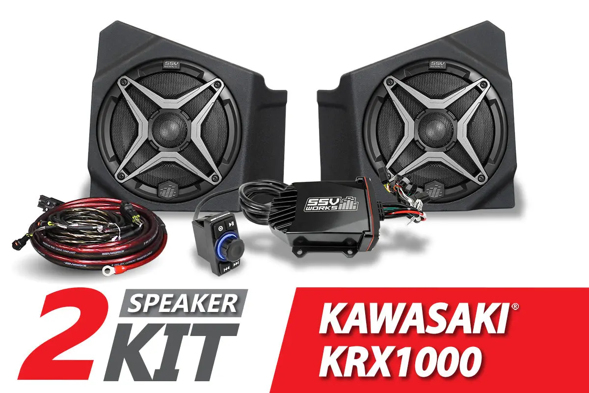 2020-2024 Kawasaki Krx1000 2-Speaker Ssv Works Audio-Kit 1
