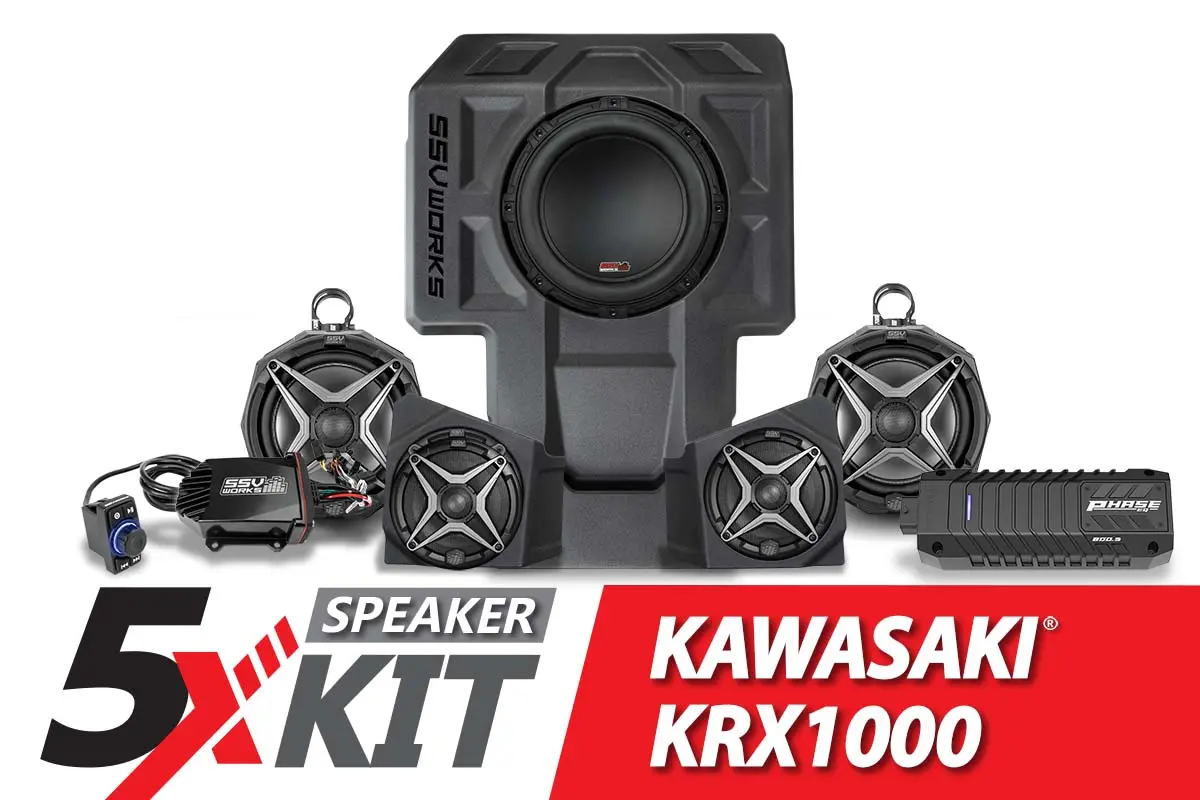 2020-2024 Kawasaki Krx1000 2-Seater Phase X 5-Speaker Ssv Works Audio-Kit 1