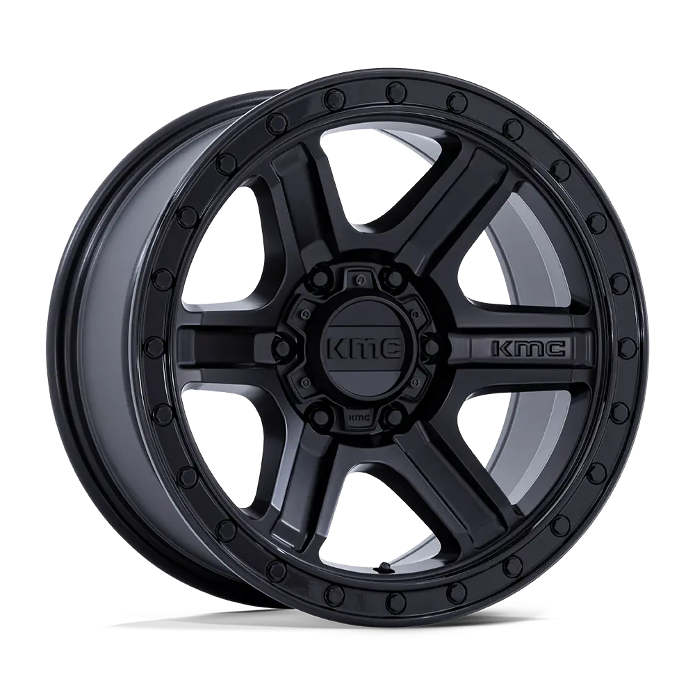 Kmc Outrun - Matte Black W/ Gloss Black Lip 1