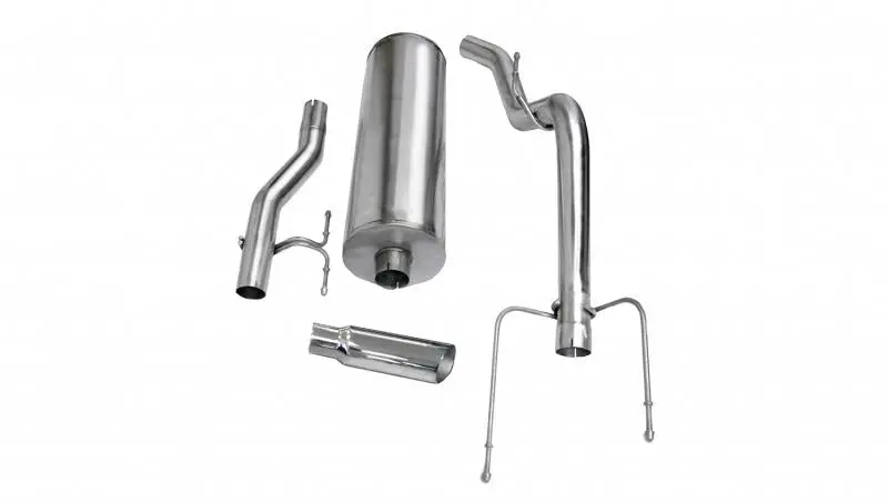 Corsa 2003 Dodge Ram 1500 Regular Cab/Short Bed - 3.0" Catback Exhaust Single Side Exit W/ Single 4.0" Polished Slash Cut Ti 1