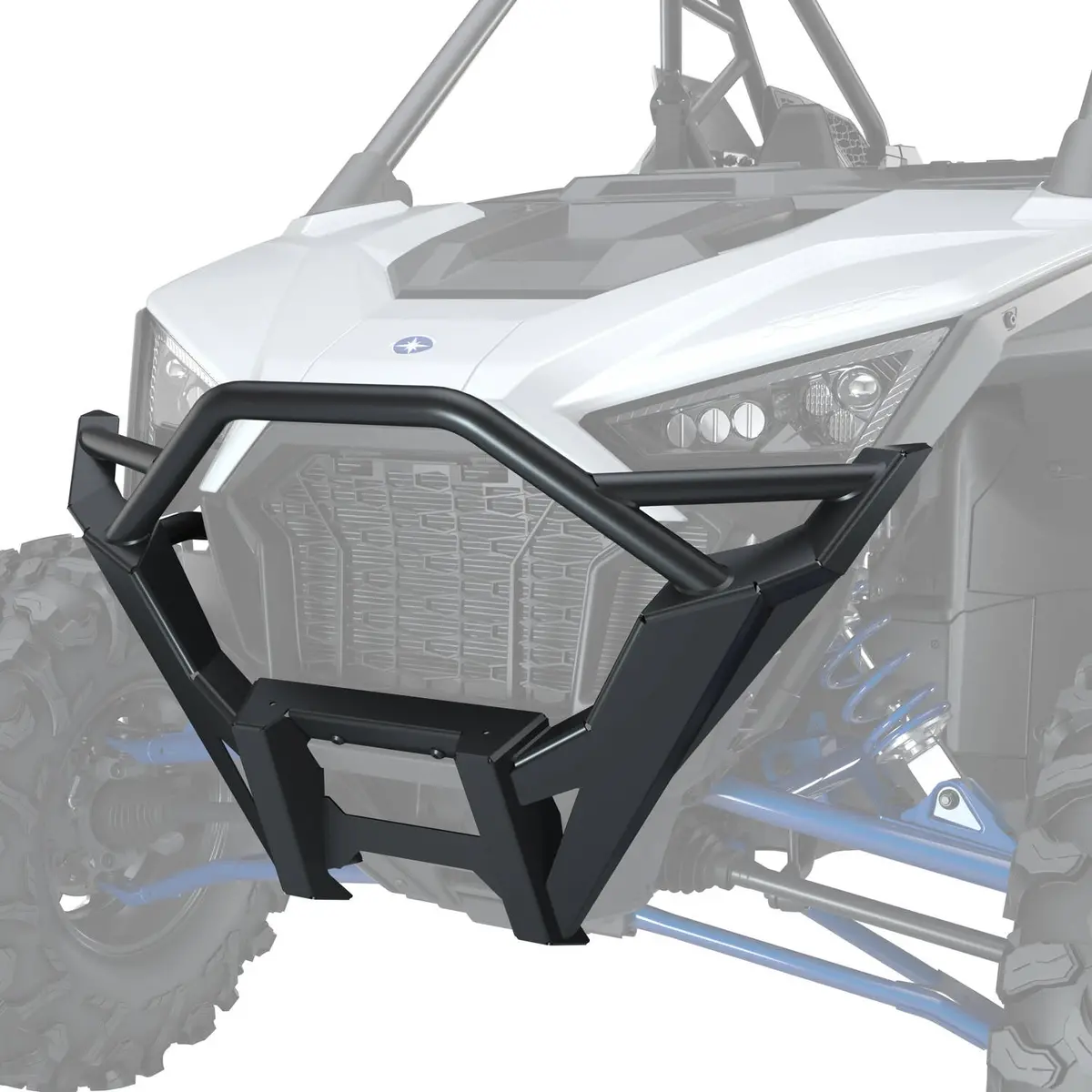 Front High Coverage Bumper, Matte Black, Part 2883749 1