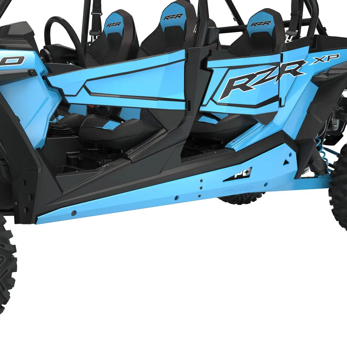 Low Profile Rock Sliders, 4-Seat, Sky Blue 1