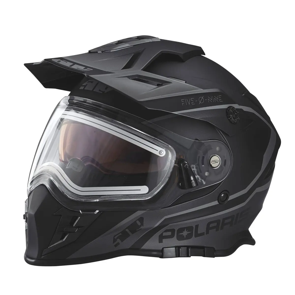 509® Delta R3 Adult Moto Helmet With Removable Electric Shield, Black 1