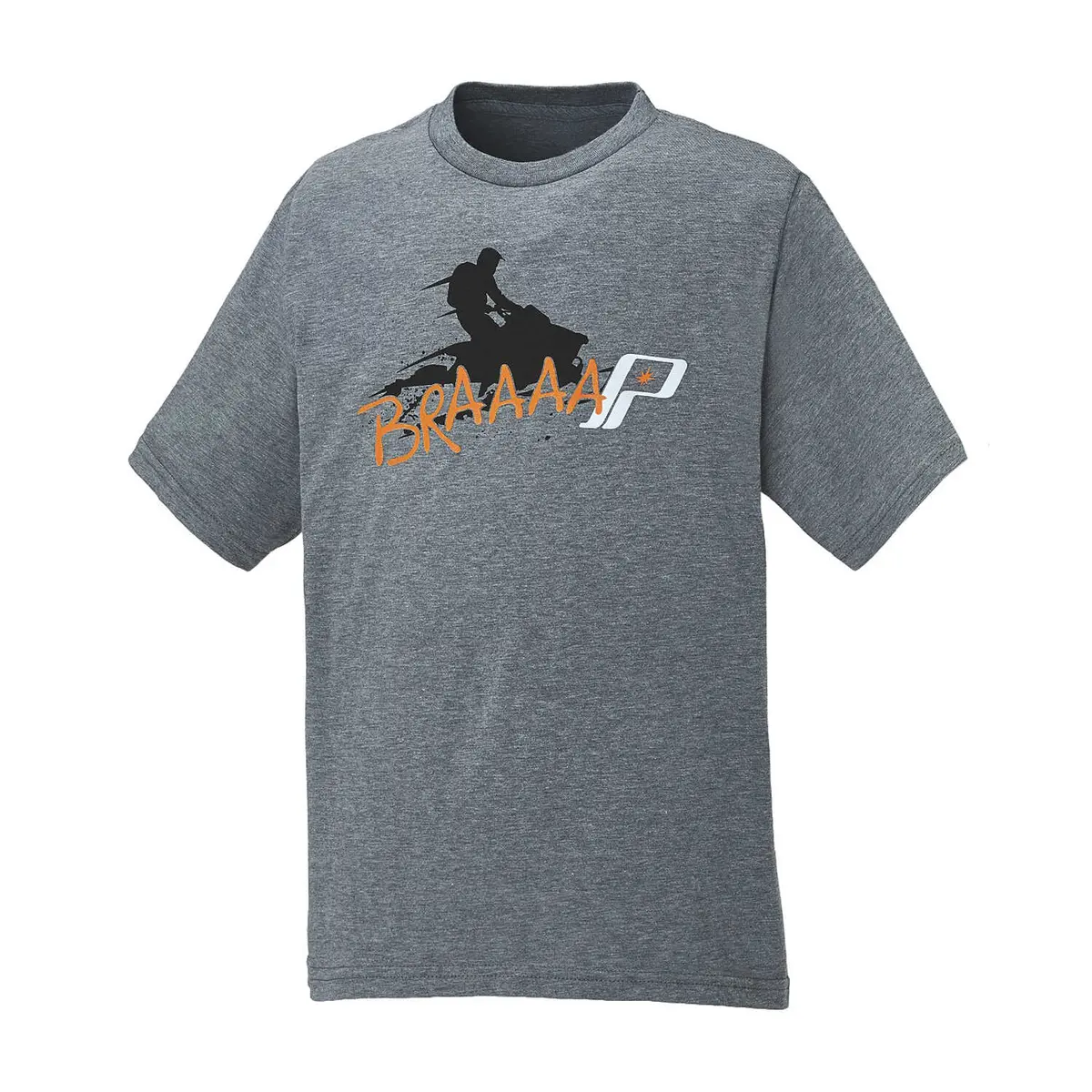 Youth Braaaap Graphic T-Shirt, Gray 1