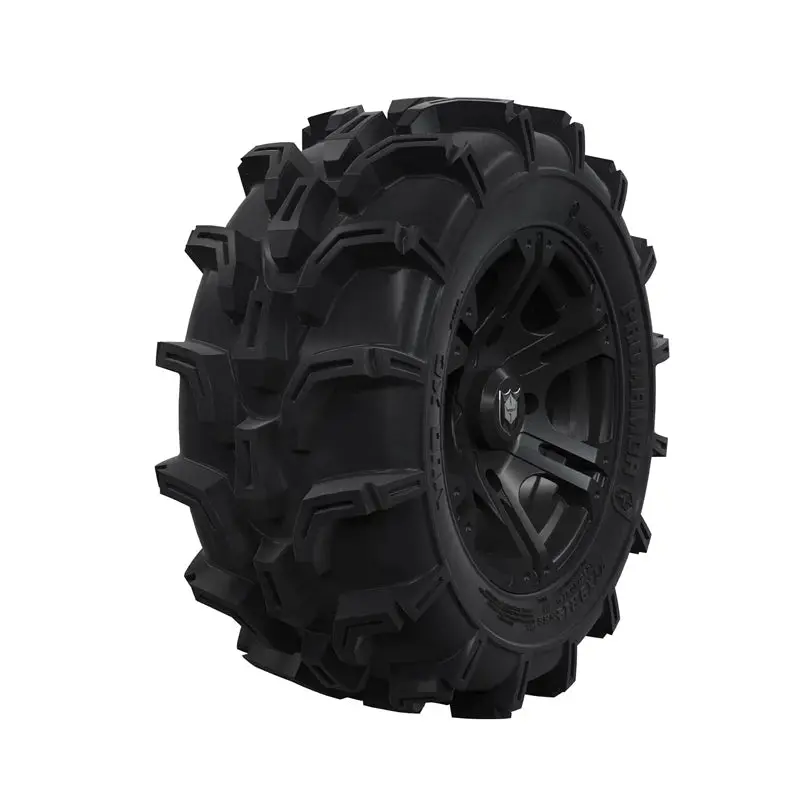 Pro Armor Wheel & Tire Set: 4205 & Mud Xc, Matte Black, 27" R14 1