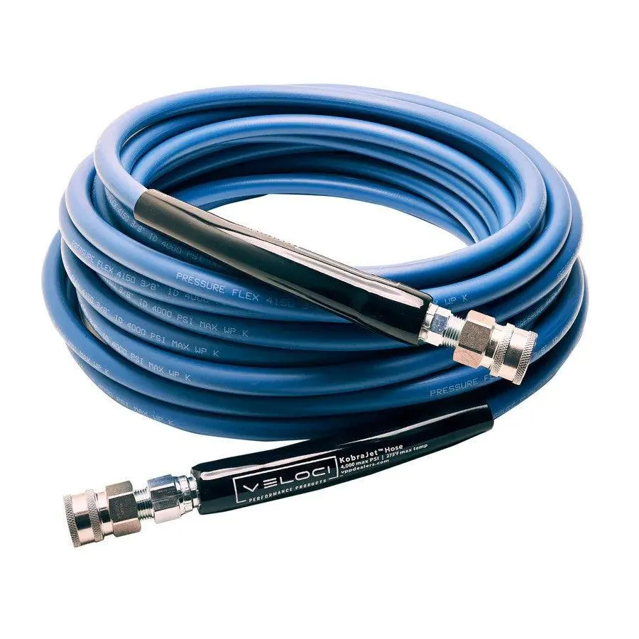 Mtm Hydro Pressure Washer Hose Smooth 3/8 X 25 4,000 Psi, Blue W/ Ss Qc's 1