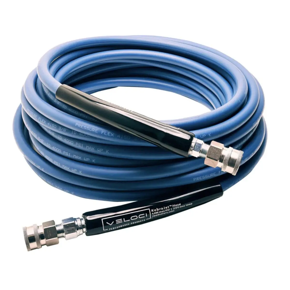 Mtm Hydro Pressure Washer Hose Smooth 3/8 X 50 4,000 Psi, Blue W/ Ss Qc's 1