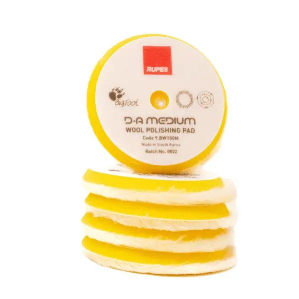 Rupes Yellow Da Medium Polishing Wool Pad 6