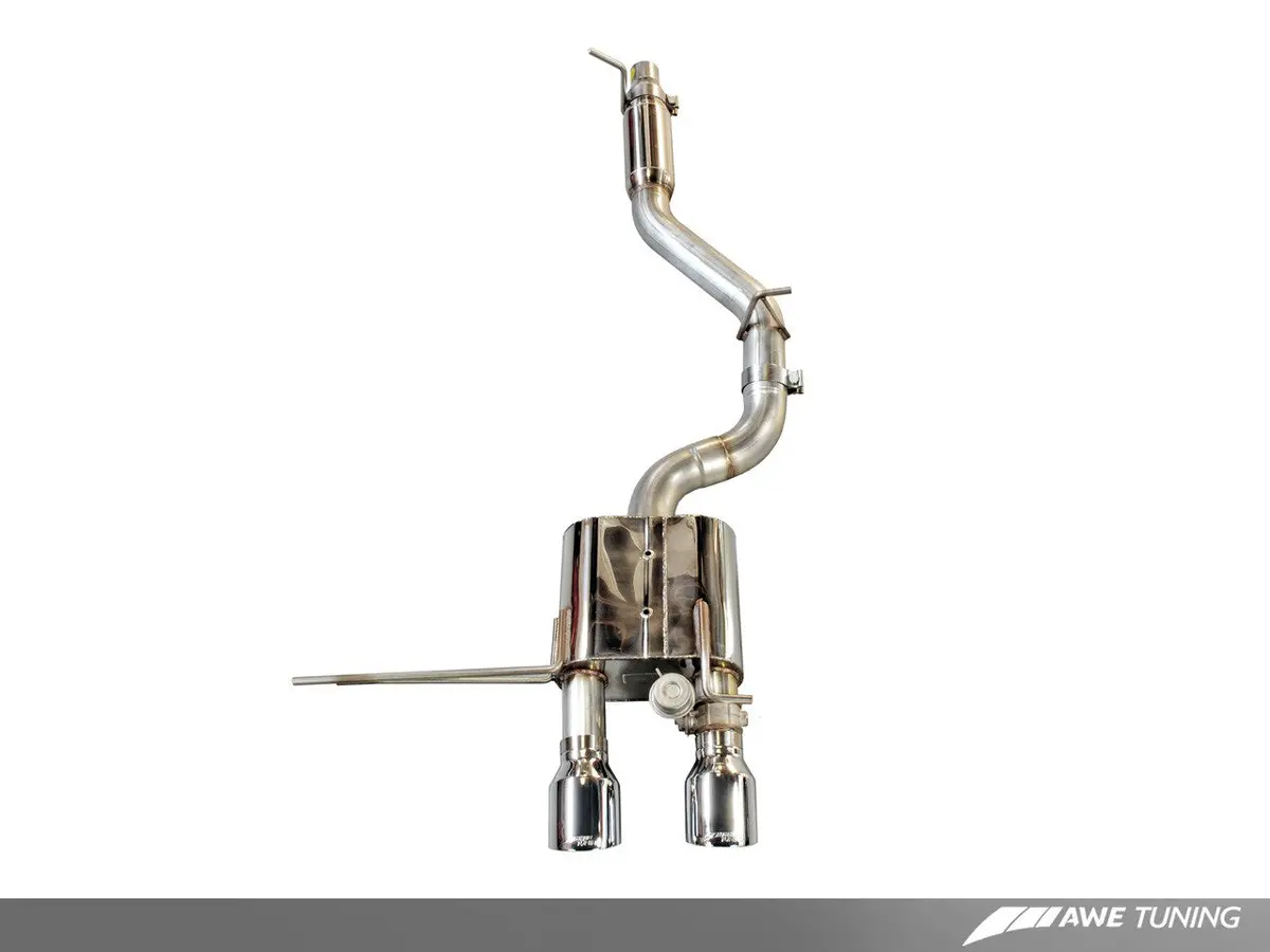 Awe: 2011-2013 Volkswagen Golf R - Switchpath Exhaust System W/Diamond Black Tips 1