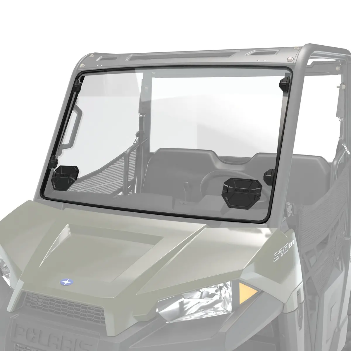 2883342 Lock & Ride Vented Windshield - Hard Coat Poly 1