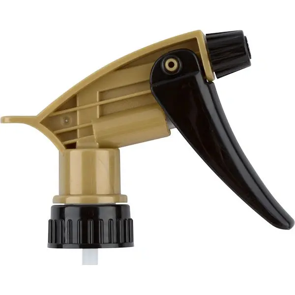 Black/Gold Acid-Resistant Trigger Sprayer – 9.25" Dip Tube 1
