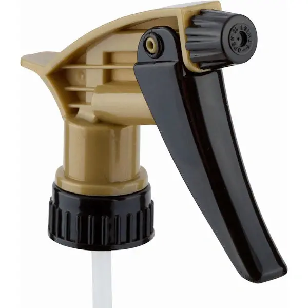 Black/Gold Acid-Resistant Trigger Sprayer – 9.25" Dip Tube 2