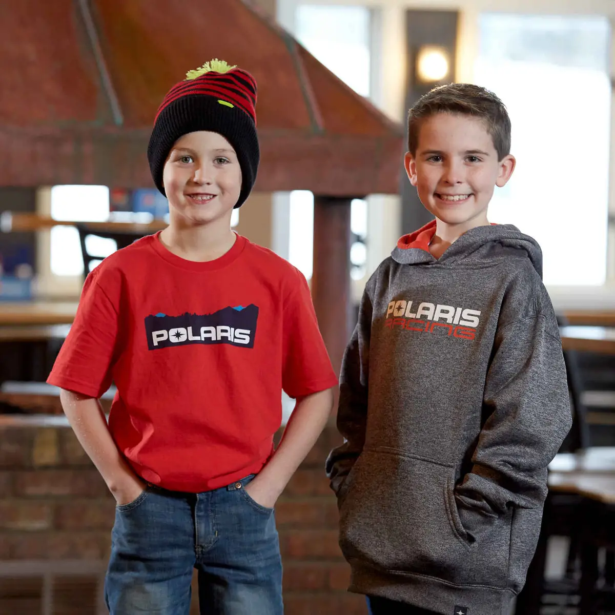Youth Racing Hoodie Sweatshirt, Gray 1
