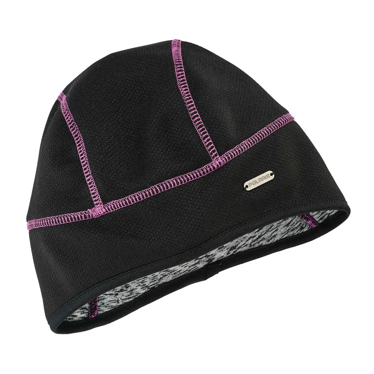 Women's Tech Mesh Beanie With Metallic Tag, Gray 1