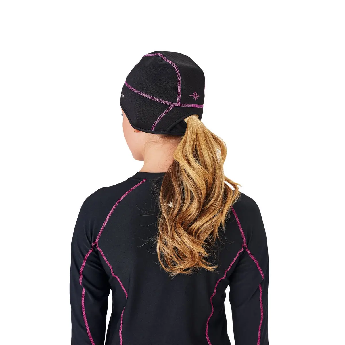 Women's Tech Mesh Beanie With Metallic Tag, Gray 2