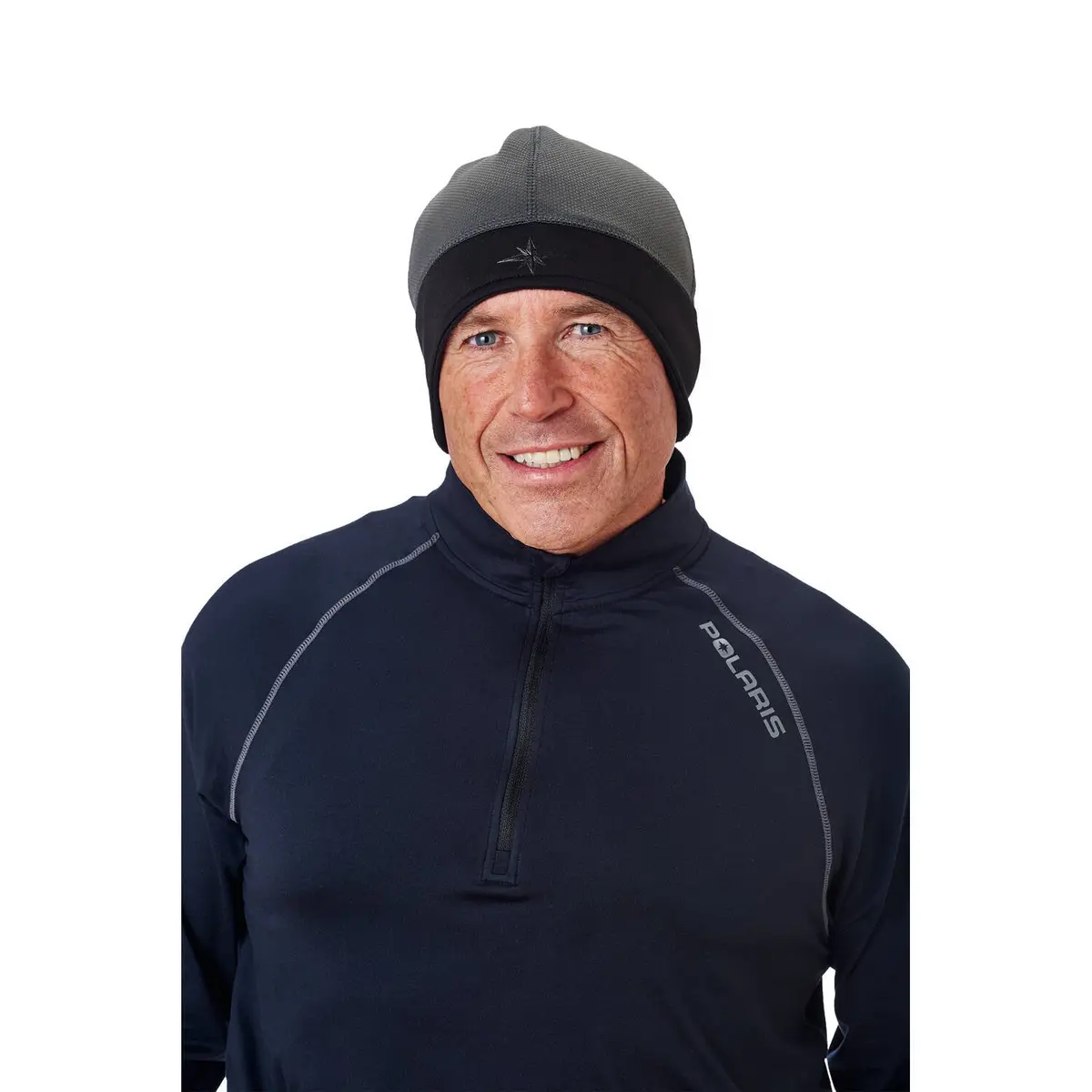 Men's Stretch Mesh Beanie, Charcoal 1