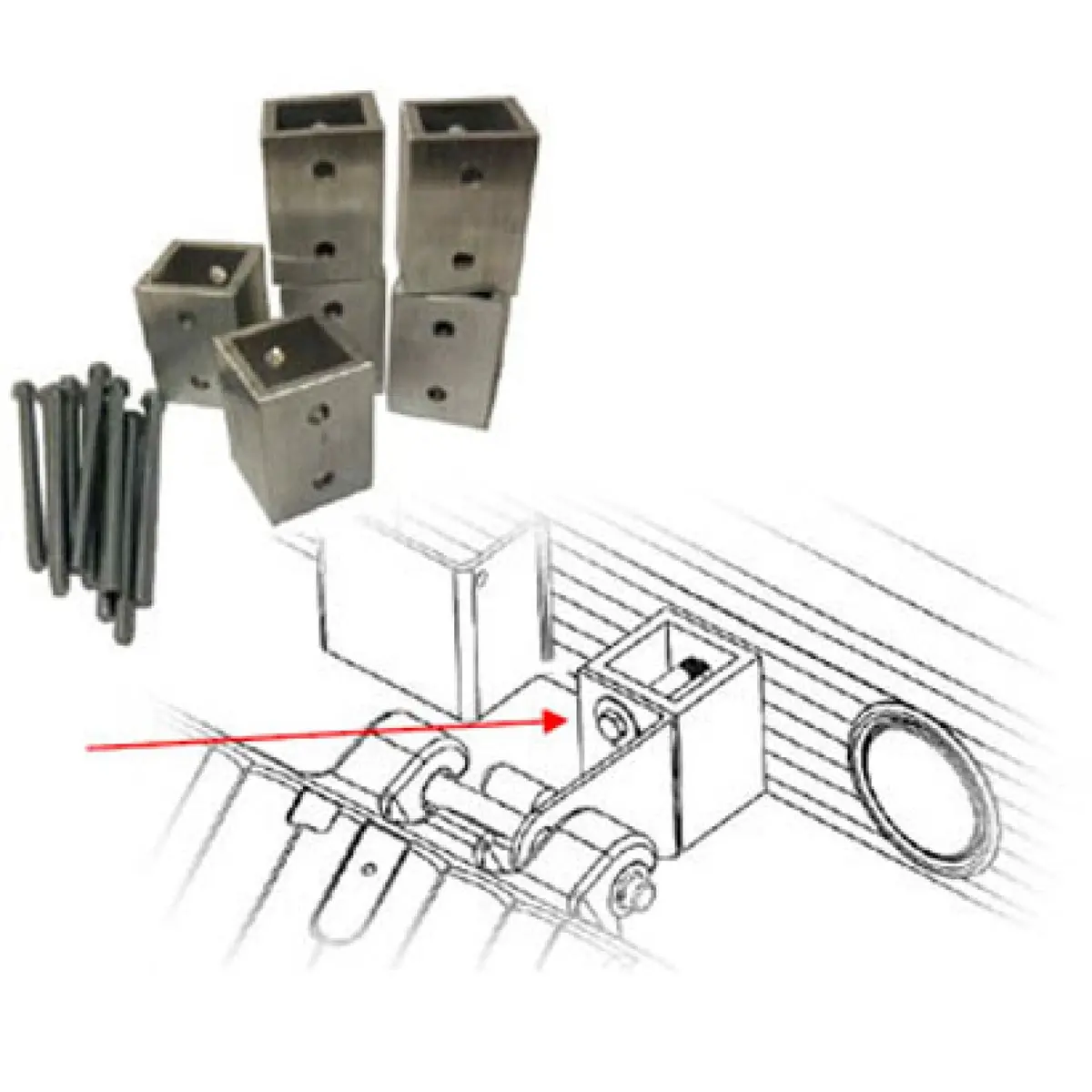 Caliber V-Front Ramp Shield Adapter Kit For Aluma/Sledbed 2