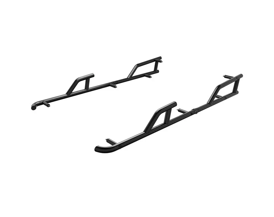 4-Seat Extreme Kick-Out Steel Rock Sliders- Black 1