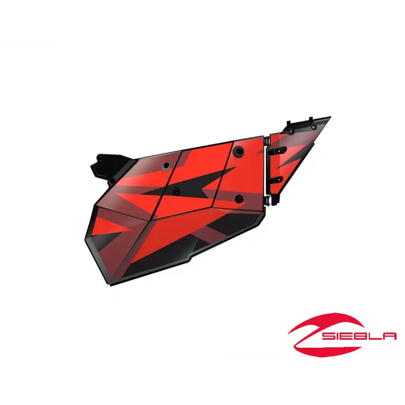 2 Seat Aluminum Door Graphics, Turbo Sunset Red 1