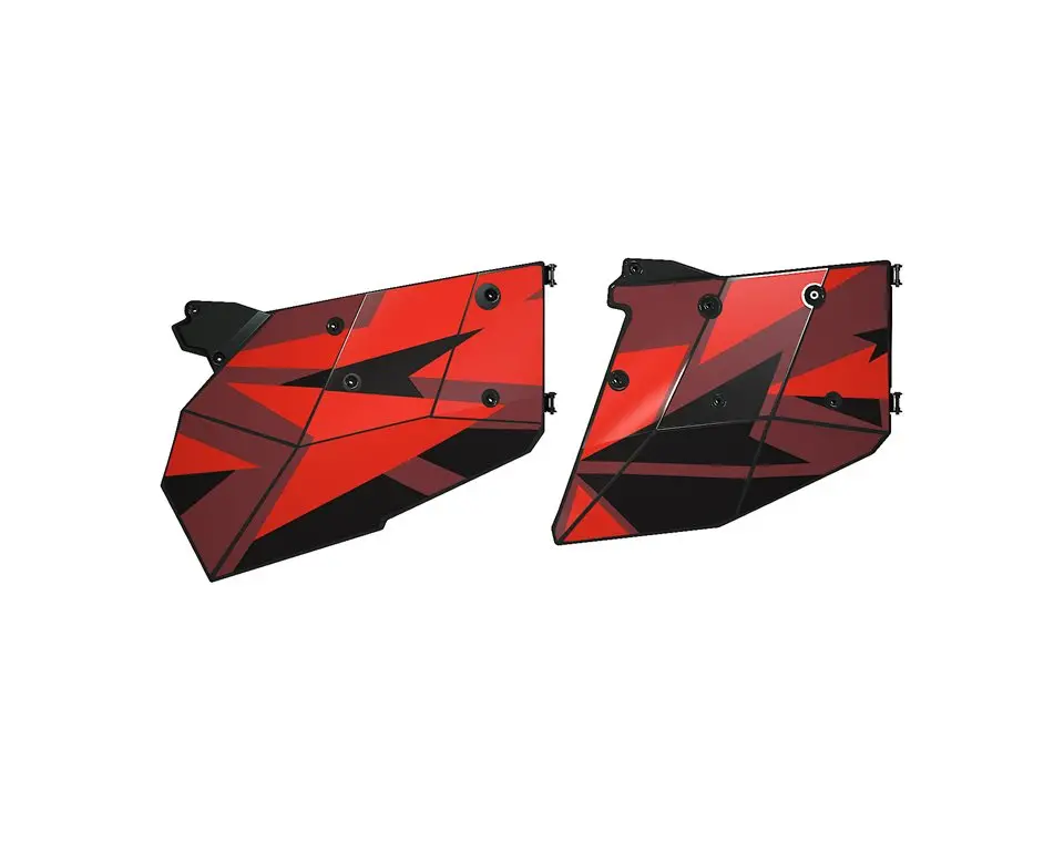 Aluminum Door Graphic- Matte Sunset Red 1
