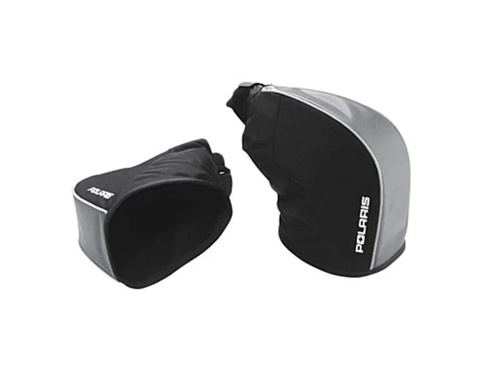 Universal Formed Snowmobile Handlebar Gauntlets - Black 1