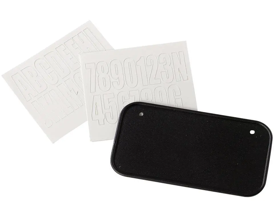 Plastic License Plate, Black, Part 2873270 1