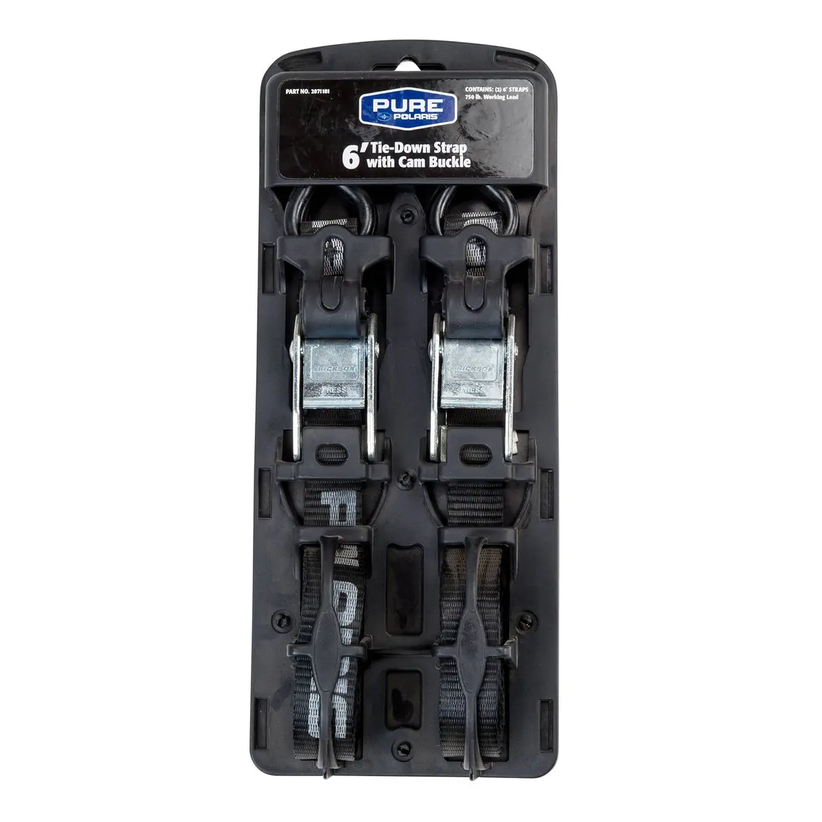6 Ft. Tie Down Straps, Black, Part 2871181 1