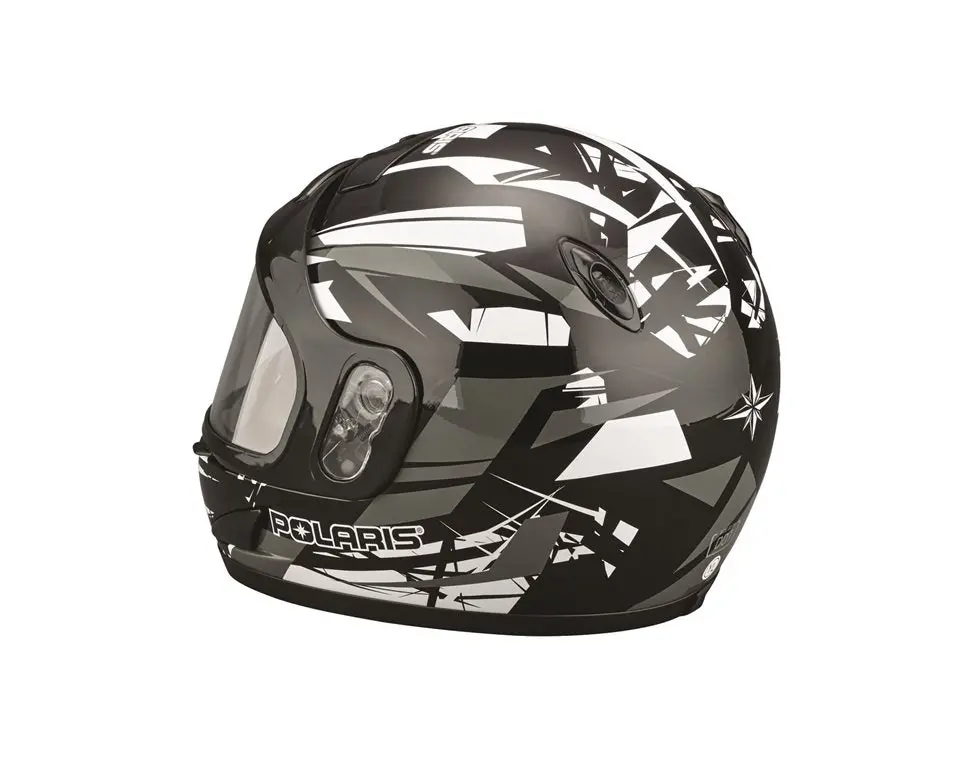 Youth Helmet With Built-In Breath Deflector, Gray 1